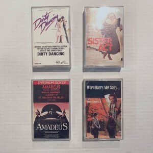 80s Soundtrack Cassette Tape Lot - Dirty Dancing, Sister Act, Harry Met Sally